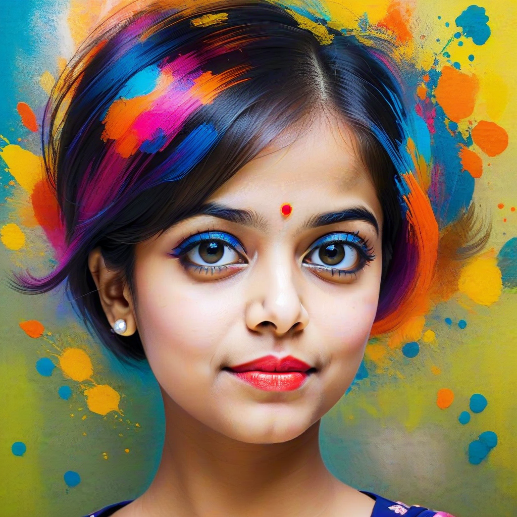 AI generated artistic style portrait - artistic transformation example